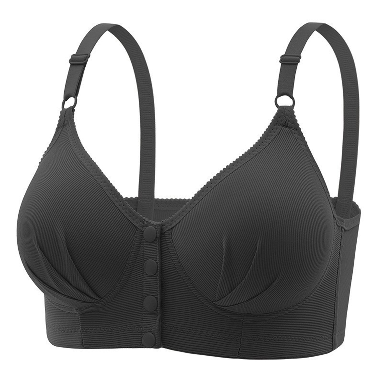 thumbnail image 1 of Sujetador informal ajustable y transpirable para mujer - Sin aros, costuras de encaje, copa BC, tallas S-XXXL, 1 of 5